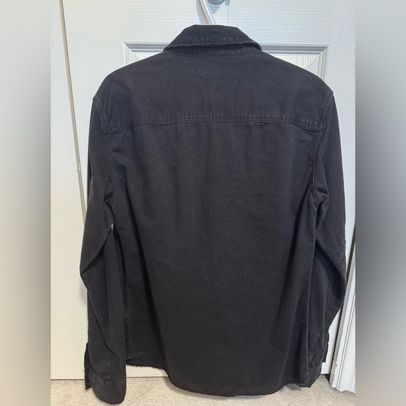 AllSaints Black Shirt with Distressed Sleeve - Picture 2 of 3